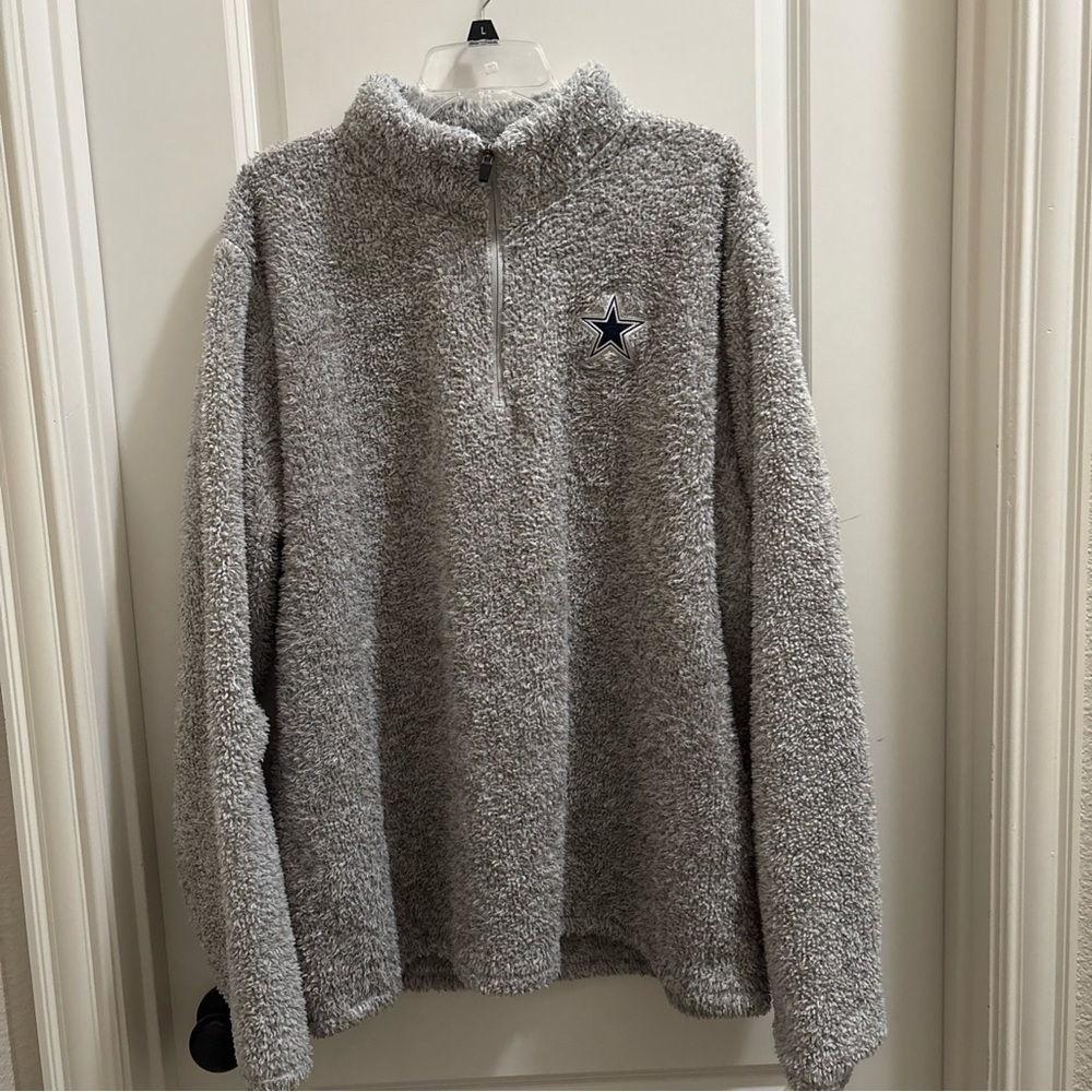 Dallas Cowboys NFL Apparel Women’s 2XL  Pullover Zip Sherpa 1/2 Zip Cozy